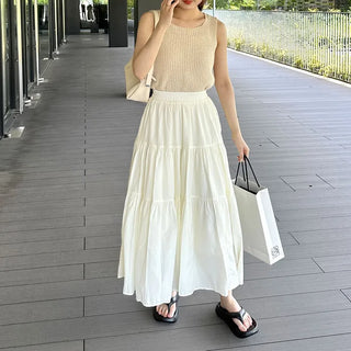 Tiered long skirt