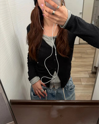 Layered cardigan