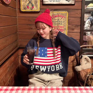 New York logo knit