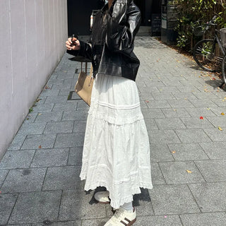 Frilled tiered skirt