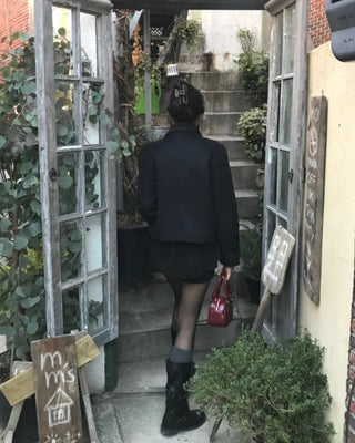 [wool 40%] wool double short coat [2color]