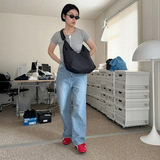 Shirring shoulder bag