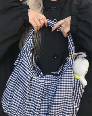 Checked Volume Tote Bag