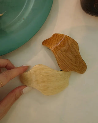 Wood texture hairpin