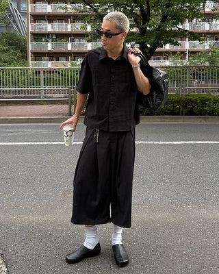 Pintuck Bermuda Shorts