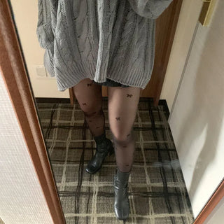 Ribbon sheer stockings