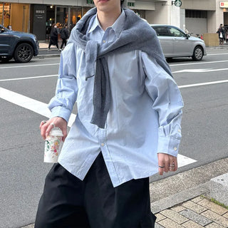 (Unisex) Oversized Cotton Shirt