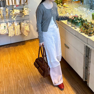 Cable knit cardigan