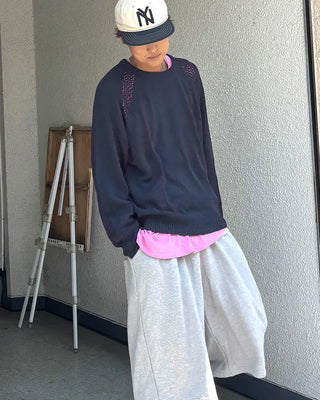 Loose-fit raglan knit