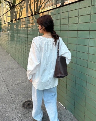 Shirred Ribbon Blouse