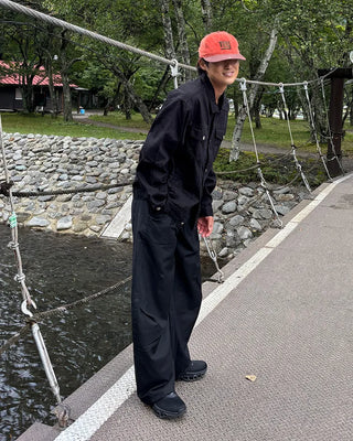 Side-Tucked Rounded Pants