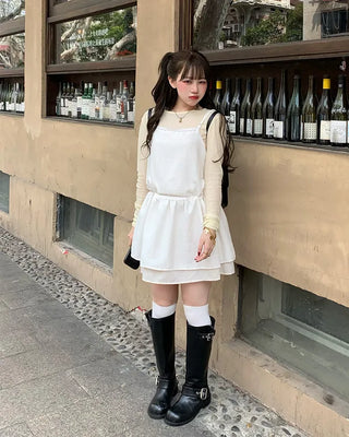 Shirred peplum camisole