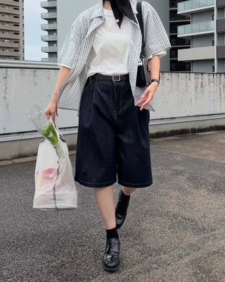 Checked half shirt