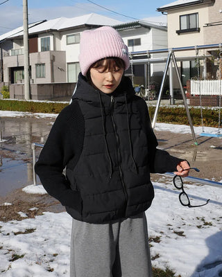 Down parka zip-up