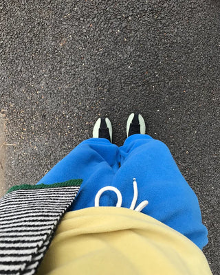 Waist string fleece pants