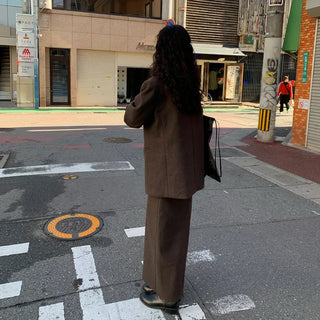 Wool long skirt