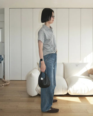 Striped polo shirt