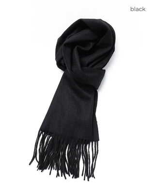 Plain wool tassel scarf