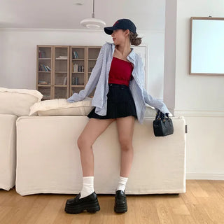 Camisole with shirred cups