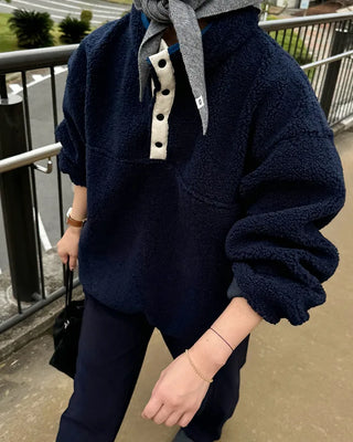 Warm Button Fleece Anorak