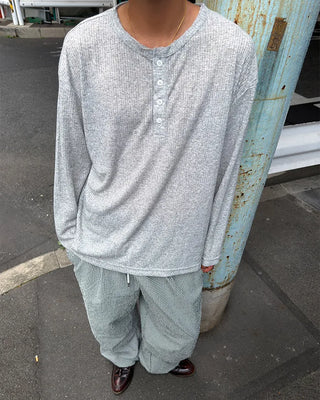 Checked parachute pants