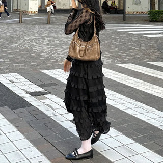 Buckle Zipper Shoulder Bag