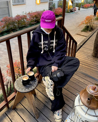 Lettering Hooded Parka