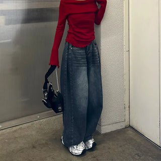 Vintage Washed Denim Pants