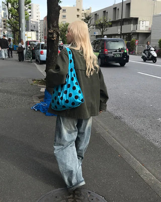 Wide denim pants