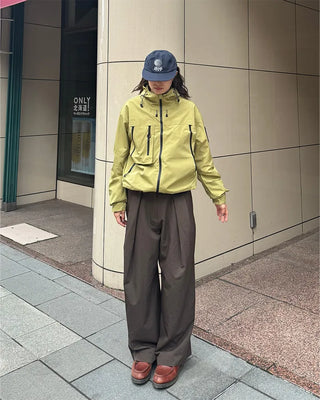 (Unisex) Wrap-design wide-leg slacks