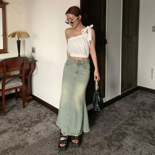 Ribbon Shirring Sleeveless Top