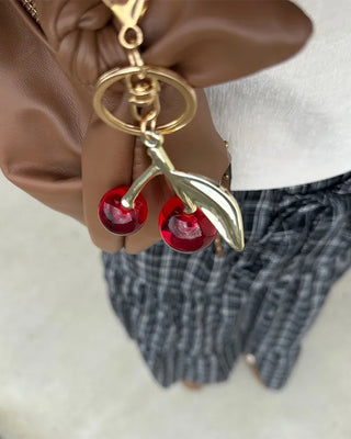 Cherry Ribbon Keyring