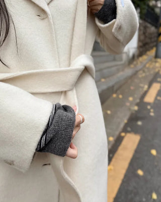 Wool blend handmade long coat