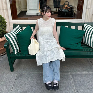 See-through long dress