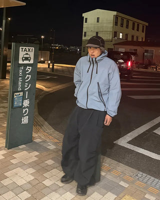 Hooded windbreaker