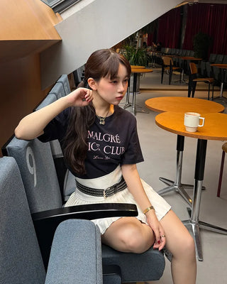 Slim pleated mini skirt