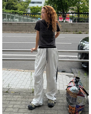 Side Round Point Windbreaker Pants