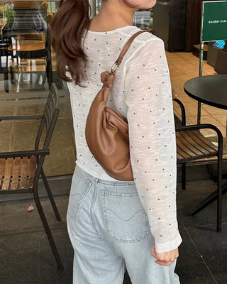 See-through polka dot summer cardigan