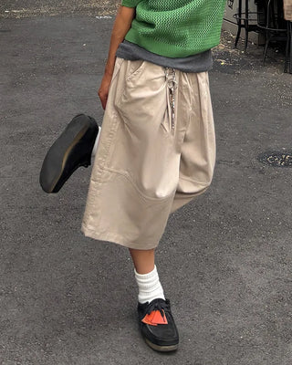 Oversized Banded Bermuda Pants