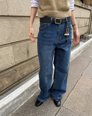 Loose-fit denim pants
