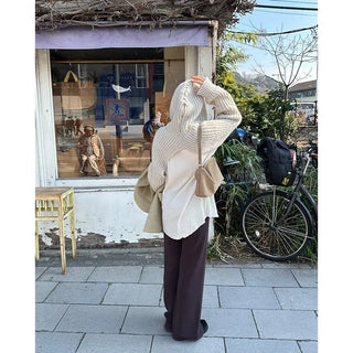 Suede tote bag