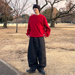 (Unisex) Stitched Balloon Denim Pants