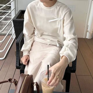 Ribbon detail sweatshirt