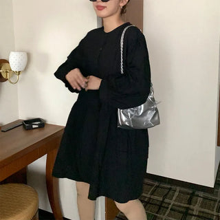 Pintuck Mini Dress