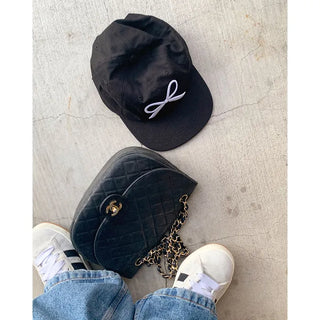 Ribbon embroidered ball cap