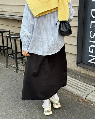 Wrinkle long skirt