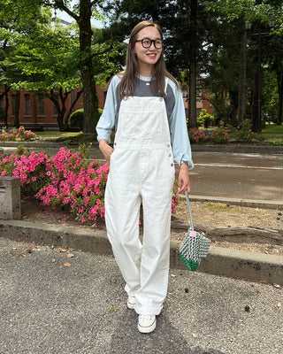 Cotton wide overalls