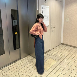 Wide-fit denim pants