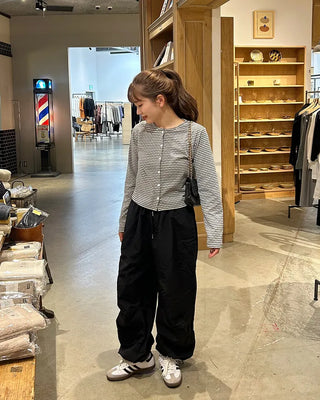 Side-tucked banded sweatpants