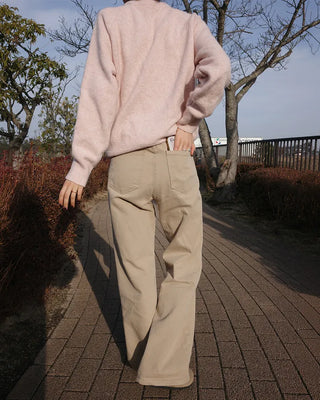 Round neck raglan knit